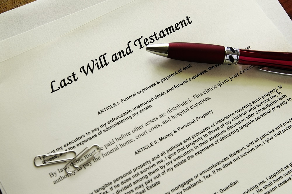 Last Will and Testament documents with misc items